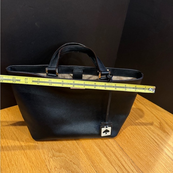 Kate Spade Black New York Tote Bag with Decorative Spade Charm - Picture 8 of 9